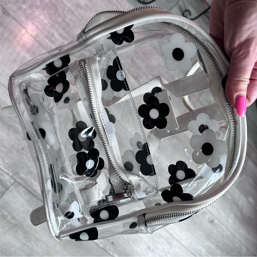 Clear Forever 21 Floral Mini Backpack